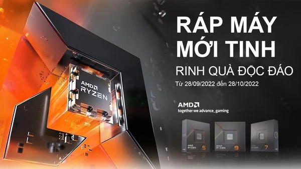 AMD ra chương trình “Ráp Máy Mới Tinh, Rinh Quà Độc Đáo” kèm theo CPU và main đội đỏ, mấy bạn nhanh tay kẻo lỡ