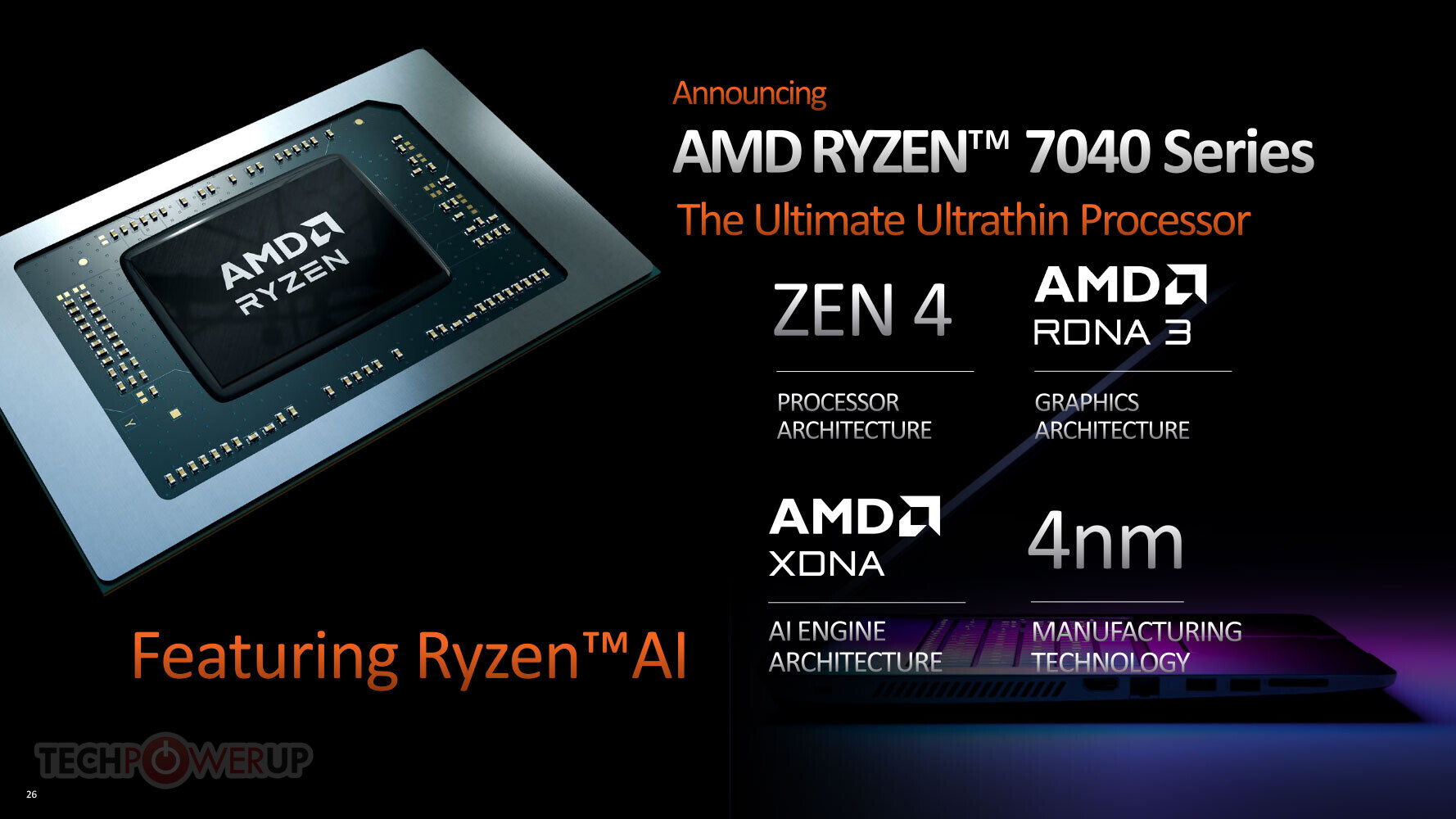 Bộ xử lí di động nào của AMD có hỗ trợ nhân AI?